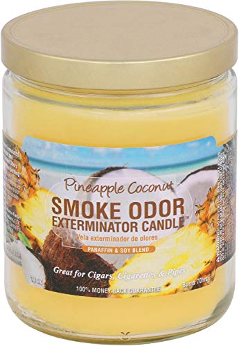 Smoke Odor Exterminator 13 oz Jar Candles Pineapple & Coconut, (2)